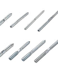 Cable Railing Screws Kit 12 pcs hanger bolts double headed self tapping M6x60 M6x79mm for furniture joints outdoor durable