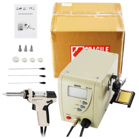 Digital Vacuum Desoldering Station With Built In Vacuum Pump For Pro Grade Desoldering And Rework, Fast Heat Up, ZD915 style
