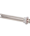 Heavy Duty Immersion Water Heater One Inch Npt Thread Portable 300 To 1500 Watt Fast Heat Element steel housing with threads.