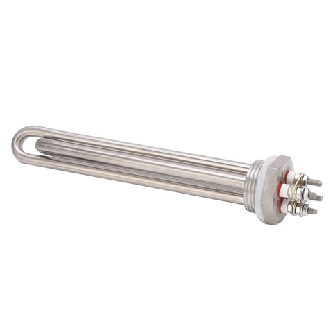 Heavy Duty Immersion Water Heater One Inch Npt Thread Portable 300 To 1500 Watt Fast Heat Element steel housing with threads.
