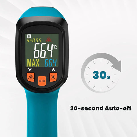 Infrared Thermometer Gun With Meat Thermometer Included, Lightning Fast 0.5 Second Readouts, Industrial Grade Sensor, Auto-off display