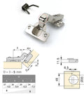 Heavy Duty 45 Degree Cabinet Hinge With Smooth As Butter Hydraulic Soft Close 35Mm Cup For Corner Overlay Doors Zero Slam Quick Clip Setup Pack Of 4 Hardware Pieces with dimensions and spring shown.
