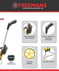 Heavy Duty Yellow And Black Rolling Measuring Wheel With Pistol Trigger And Mechanical Counter Tallies Up To Ten Thousand Meters for accurate land surveying.