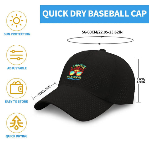 Everyday Dope Adjustable Cap For Women With Front Artwork featuring 'Another Day in Paradise' text