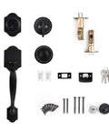 Double Door Lock Set With Dummy Handle And Deadbolt Beefed Up Security Heavy Duty Satin Nickel Entrance Hardware components