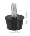 8pcs Adjustable Rubber Furniture Leveling Feet With M6 Thread Screws For Desks And Chairs, Anti Slip, Noise Reduction, Easy Install, Perfect For Uneven Floors In Bedrooms And Living Rooms, 2.7cm black rubber foot