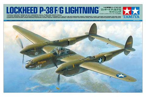 1 48 Scale Lockheed P 38 Lightning F And G Model Kit For Scale Builders Plastic Assembly Required Paint And Glue Not Included Twin Boom WWII Fighter Includes Parts To Build One Aircraft box art