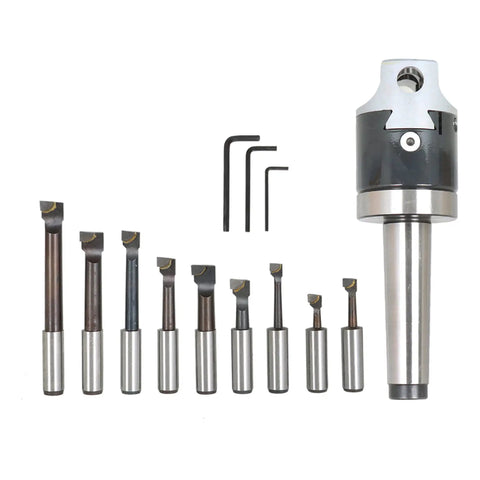2 Inch Boring Head MT3 Bar Tool Set For Milling Forming And Drilling Machines With 10 To 125mm Boring Range, tools and wrenches displayed