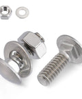 Heavy Duty 5/16-18 Carriage Bolts Kit 1 Inch Stainless Steel 304 18-8 Round Head Square Neck With Nuts And Flat Washers 18 Sets