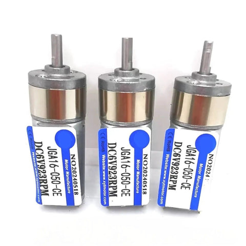 Smooth Operator DC Gearmotor For Diy Builds And Rc Car Mods Featuring Planetary Speed Reducer Cw Ccw Toggle Switch 6V 12V Plug And Play Unit, three motors side by side with labels.