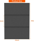 Heavy Duty Metal Pegboard Panels Pack Of 3 For Wall Mount Garage Tool Storage Black Finish Modular Pegboard Organizer For Workbench Shop And Tool Wall, size 24x36 inch