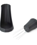 WDT Tool With Self Aligning Stand For Espresso Barista Grade Needle Tech 0 4mm Stainless Steel Needles Black Finish