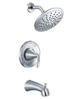 Glyde Tub And Shower Faucet Trim With Rain Showerhead, Chrome Finish, Valve Not Included, Needs Posi-Temp Valve 2510, 2520, 2570, 2590 For Easy, Modern Bath Upgrade