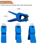 4 Piece Fluid Line Stopper Kit For Automotive Repair Durable Stop Clamp Set with measured dimensions in blue