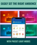 Lit Color A19 LED Bulbs 3 Pack With Sunset To Sunrise Automation, Motion Sensing, Voice Or App Control, Full Color 800 Lumen 60W Equivalent, Indoor Smart Home Ready, Matter Compatible preset light modes on app