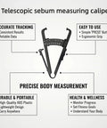 Ultra Accurate Body Fat Caliper With Dual Metric And Imperial Scales For Men And Women Portable Skinfold Tester For Home Gym Or Travel Easy Readout And Precise Millimeter Measurements For Real Progress, black ABS plastic