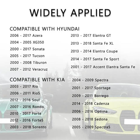 Vehicle compatibility list for Four Piece M12x1.5 Wheel Lug Stud Nut Set For Front And Rear Install Steel Construction Rust Resistant