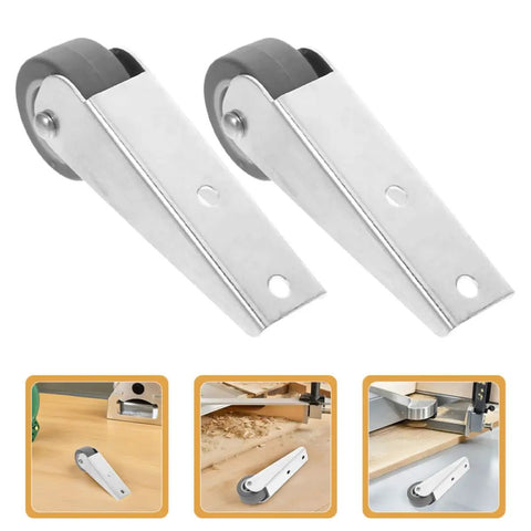 Smooth As Silk Heavy Duty Sliding Door Roller Casters With Nylon Wheels For Barn Door Hardware Bottom Lifters close-up view of casters with wheels.