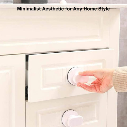 Hand installing 2 Pack Suction Cup Handles For Glass Surfaces And Smooth Walls No Drilling Required Installation on cabinet drawer