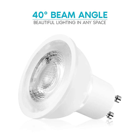 Dimmable MR16 GU10 LED Bulbs 50W Halogen Equivalent 4000K Cool White 500 Lumens 120V Spotlight Lighting Enclosed Fixture Rated