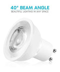 MR16 GU10 LED Bulbs Dimmable 50W Halogen Replacement, 5000K Bright White, 500 Lumens, 120V Spotlight LED Bulb, close-up, 40° beam angle