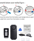 Three Pack Wireless Bike Alarm Anti Theft Burglar Sensor With 113dB Loud Siren IP65 Waterproof Vibration Displacement Detection Reduces False Alarms Ideal For Motorcycle Scooter Bicycle Trailer Car And Electric Bike, manual and tools