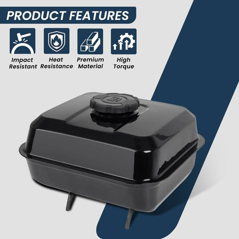 Heavy Duty Gas Fuel Tank Replacement For 208cc 163cc 5HP 6.5HP OHV Engines with durable steel construction.