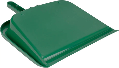 Large Handheld Dustpan With Wide Lip And Hanging Hole, Heavy Duty Plastic Dustpan For Countertops And Surfaces, 10 Inch Green