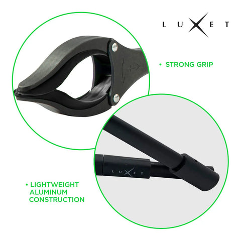19 Inch Aluminum Reacher Tool With Magnetic Claw Rotating Grabber Foldable Design Easy Reach Trash Picker For Seniors Lightweight Black Reacher Grabber Set 2 Pack