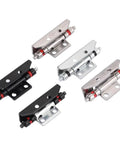 Rock Solid Heavy Duty Door Hinges For Industrial Distribution Box Switchgear Built Tough With Premium Stainless Steel For Flawless Operation And Serious Long Term Reliability Single Packaged Unit set of metal hinges in black and stainless steel.