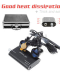 3.5X Loupe Headlamp With Filter Clip-On And Carry Type Aluminum Box DY-004 Black showcasing components and heat dissipation