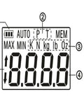 Push And Pull Force Tester Portable Dynamometer With High Precision Load Measurement For Compression And Tension, Multi Unit Display Newton Kilogram Pound And Ounce, Adjustable Acceleration Setting For Accurate Readouts 20N digital display close-up