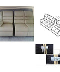 Heavy Duty 6 Piece Sectional Sofa Connectors Pro Grade Metal Couch Fasteners With Anti Slide Interlocking Brackets displayed with assembly details.
