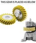 4 Pack Mixer Worm Gear And Carbon Brush Replacement Kit with metal and plastic gears for stand mixers, KitchenAid compatible.