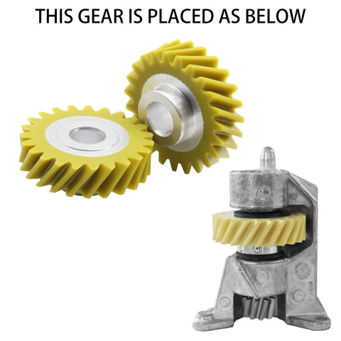 4 Pack Mixer Worm Gear And Carbon Brush Replacement Kit with metal and plastic gears for stand mixers, KitchenAid compatible.