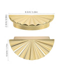 Antique Gold Semi Circle Cabinet Pulls Set Of 2 With 64mm Hole Spacing Zinc Alloy Drawer Handles For Kitchen Cabinets, Dressers
