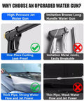 Comparison of Three-Pattern Adjustable Jet Nozzle Gun For Garden Hose features and benefits against low-quality alternatives.