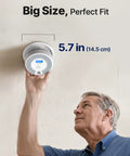 Smart Smoke Detector And Carbon Monoxide Alarm Combo XP0H-SN 1 Pack Battery Powered No-Fuss Plug-And-Play Setup Dual Sensor Protection Loud Alerts Easy Install For Home Safety, 5.7 in wall mount