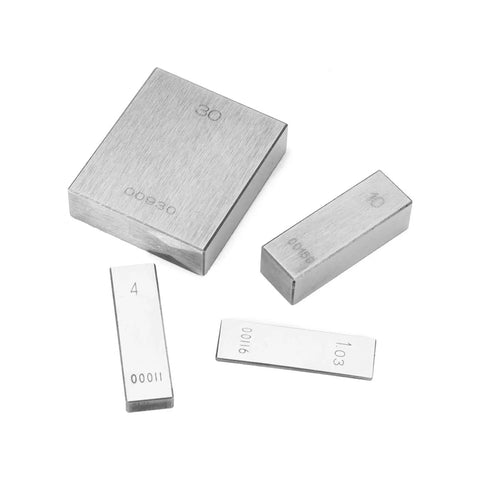 Professional Metric Gauge Block Set Including Forty Seven Top Shelf Calibration Gages Rated 0.01 Millimeter Accuracy Rock Solid Hardened Steel for precise measurements.