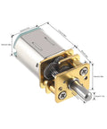 2 Pack DC 6V 30RPM N20 High Torque Gear Motor With 3mm Shaft Metal Gearbox Micro Motor For RC Cars Robot Models DIY Projects
