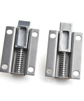 Heavy Duty Stainless Steel Sliding Door Bolt Lock Security Gate Latch showing two metal components with springs for secure mounting.
