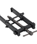 Heavy Duty Adjustable Two Jaw Bearing Puller, Carbon Steel Straight Type Gear Extractor For Auto Repair And Pump Pulley Removal, Heat Treated Mandrel, close-up view showing adjustable jaw design.