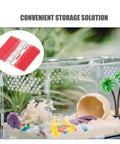 Self Adhesive Plastic Hinges 6 Pack Acrylic Small Folding Hinges For Diy Furniture Cabinet Doors Replacement shown beside terrarium