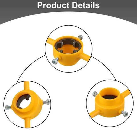 Premium PPR Pipe Thread Repair Kit With 6PCS Step Drill Tools And NPT Dies For PVC Water Pipes To Fix Leaks Fast Without Replacing Fittings In Your Home. yellow plastic pipe thread repair tool with metal dies and bolts