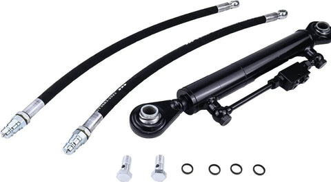 Adjustable Cat 2-2 Hydraulic Top Link With Locking Block, Includes Two Hoses And Two Way Check Valve Hydraulic Cylinder