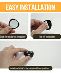 Demonstration of 12 Pack Self-Adhesive Caster Wheels For Small Kitchen Appliances Like Coffee Makers, Blenders, Mixers And Air Fryers, Heavy Duty Roller Sliders With Strong Sticky Base To Glide Smoothly Across Counters, showing installation process.