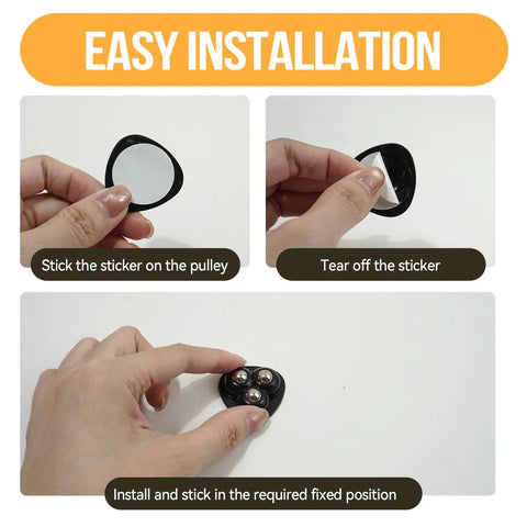 Demonstration of 12 Pack Self-Adhesive Caster Wheels For Small Kitchen Appliances Like Coffee Makers, Blenders, Mixers And Air Fryers, Heavy Duty Roller Sliders With Strong Sticky Base To Glide Smoothly Across Counters, showing installation process.