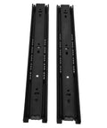 Beefy Heavy Duty Full Extension Drawer Slides Set, 10 Pairs 20 Inch, 45mm, 100lb Capacity, black ball bearing visible
