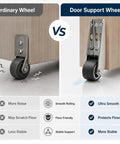 Comparison of Heavy Duty Sliding Door Bottom Rollers Two Pack Vertical Track Guide Wheels With Durable Rubber Tires for smooth operation.
