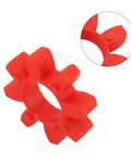 Red urethane shaft coupling spider insert for industrial machinery and drives flexible power transmission coupler element